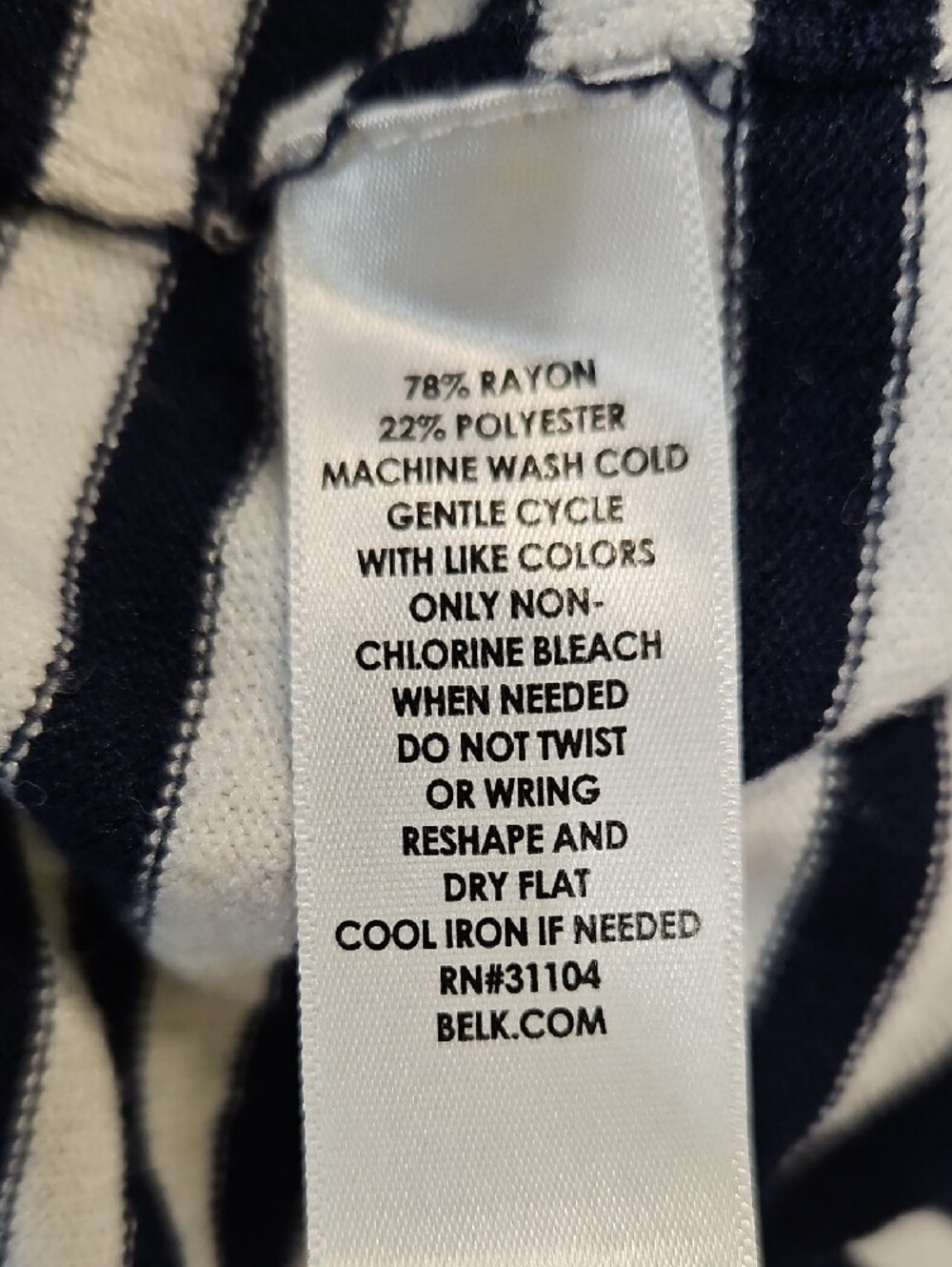 Kim Rogers Navy & White Striped Button Cardigan with Red Trim - Picture 6 of 6